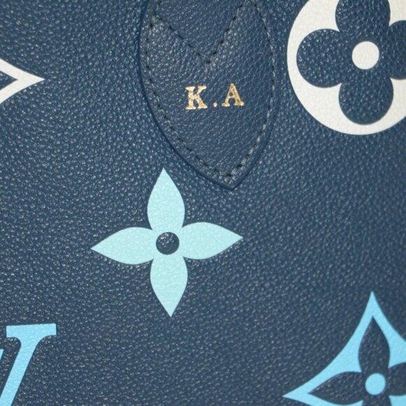 Louis Vuitton Empreinte Monogram Giant Neverfull MM Degrade Gradient Blue - Picture 2 of 15